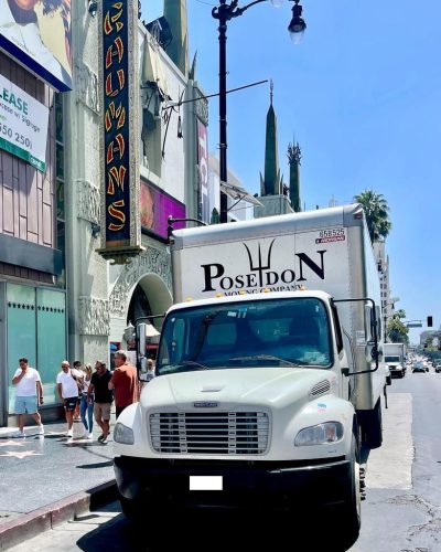 Moving truck parked in Los Angeles