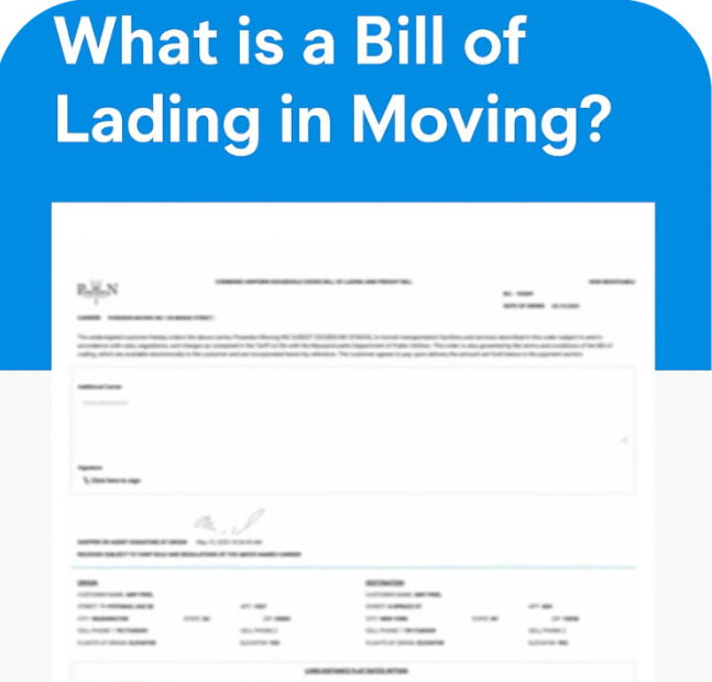 Bill of Lading for Moving (BOL)