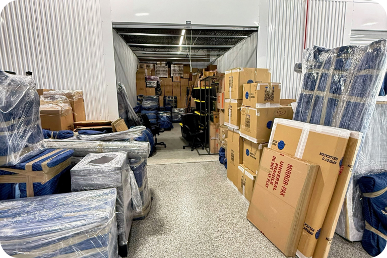 Secure climate-controlled storage units used for moving by Poseidon Moving